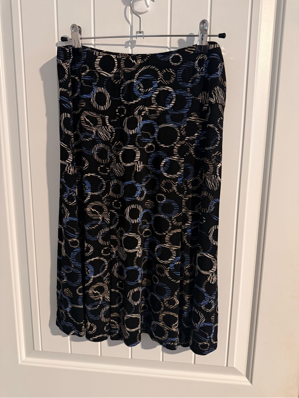Chico’s Travelers Collection Abstract Circle Print A-Line Skirt Size 2/L